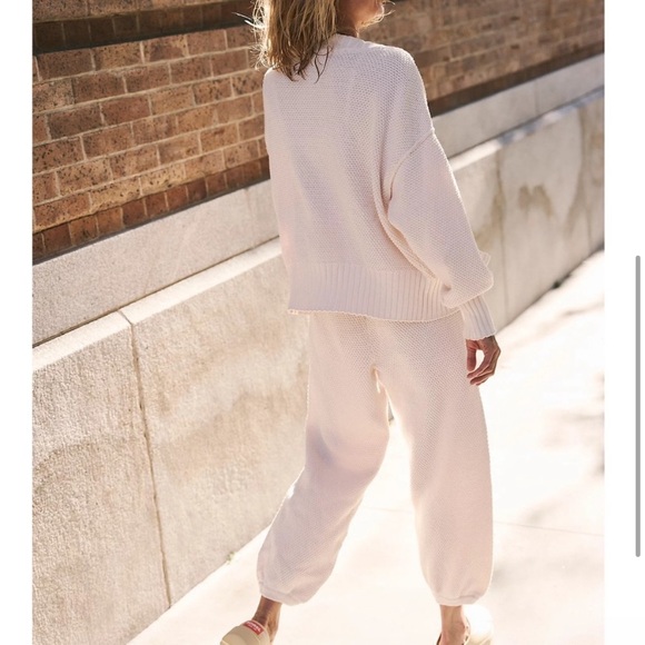 Free People Hailee Cardi Set Powder Sand - Picture 3 of 9